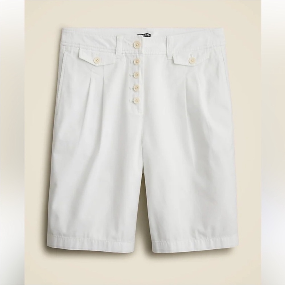 NWT JCrew Pleated Bermuda Jorts Shorts